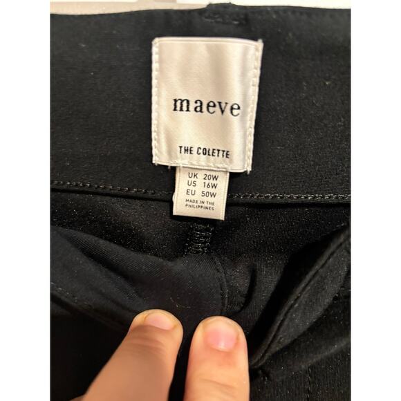 NWT Anthropologie Maeve the Collette pointe crop pants size 16W black - Picture 9 of 11